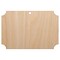 Rectangle Clipped Corners Solid Unfinished Craft Wood Holiday Christmas Tree DIY Pre-Drilled Ornament
